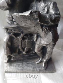 Soviet Russian USSR Vintage Statue figurine Revolutionaries metal