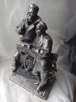Soviet Russian USSR Vintage Statue figurine Revolutionaries metal