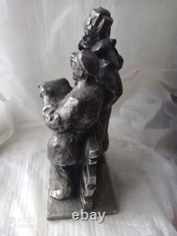 Soviet Russian USSR Vintage Statue figurine Revolutionaries metal