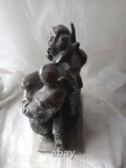 Soviet Russian USSR Vintage Statue figurine Revolutionaries metal