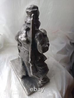 Soviet Russian USSR Vintage Statue figurine Revolutionaries metal