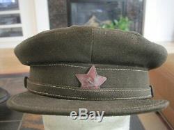Soviet Russian WW2 Original Commanders/Commissars Field Visor Hat dated 1942