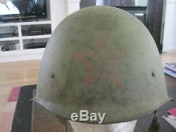 Soviet Russian WW2 Original M40 Helmet- 1941 Dated