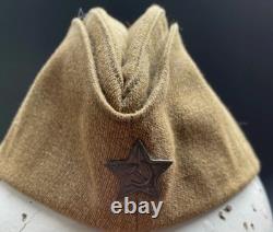 Soviet Russian WW2 Original Technical Officer Service Hat Pilotka