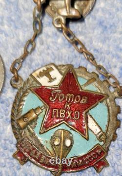 Soviet Russian Ww II Chemical Warfare & Air Defense Badge 1939 T-bm30 Tomob