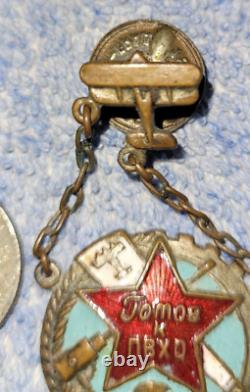 Soviet Russian Ww II Chemical Warfare & Air Defense Badge 1939 T-bm30 Tomob