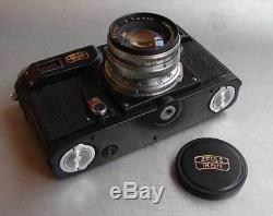 Soviet Russian copy of Contax II Zeiss Ikon BLACK camera with Sonnar lens EXC