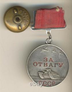 Soviet Russian star order red Medal Courage Bravery banner Document SCOUT (1759)
