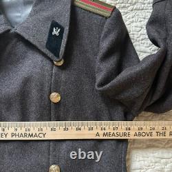 Soviet USSR Russian Military Infantry Officer Shinel Overcoat 36x44 Inch Wool
