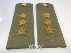 Soviet USSR Russian SHOULDER STRAPS for 3 stars General with Buttons