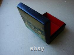 Soviet USSR lacquer box painting Grand Theater trolleybus car 1951y