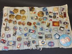 Soviet Vintag Space Badges 75 pcs, Space Program USSR, Collectible Russian Cosmos