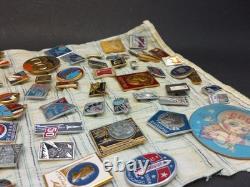 Soviet Vintag Space Badges 75 pcs, Space Program USSR, Collectible Russian Cosmos