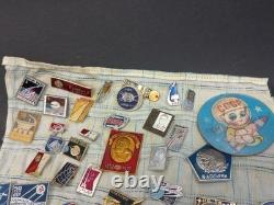 Soviet Vintag Space Badges 75 pcs, Space Program USSR, Collectible Russian Cosmos