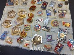 Soviet Vintag Space Badges 75 pcs, Space Program USSR, Collectible Russian Cosmos