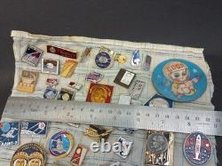 Soviet Vintag Space Badges 75 pcs, Space Program USSR, Collectible Russian Cosmos