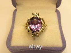 Soviet Vintage Alexandrite Russian Ring Sterling Silver 875 Jewelry USSR Size 9