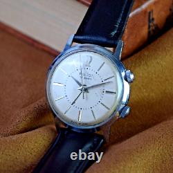 Soviet Wristwatch POLJOT Alarm Signal Vintage Russian USSR Mechanical Mens Watch