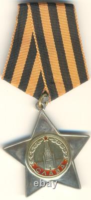 Soviet red medal Order of Glory 3rd class Russian star banner Combat (#1959)
