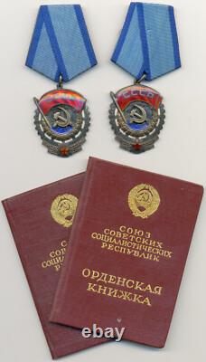 Soviet russian USSR Complete Documented with Two Orders of Red Banner of Labor