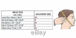 Soviet russian gas mask PBF grey rubber. EO 19 gas mask + filters set