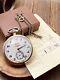 Train Molnija Vintage Soviet Cccp Ussr Russian Pocket Watch 18 Jewels #7578