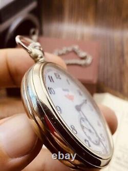 TRAIN MOLNIJA Vintage Soviet CCCP USSR russian pocket watch 18 jewels #7578