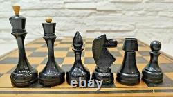 Tournament hess set Soviet russian big wooden chess Vintage large chess USSR
