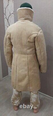 Tulup. Bekesha sheepskin coat Russian army/USSR. Officer Winter. Size 50/3 (40)