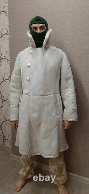 Tulup. Bekesha sheepskin coat Russian army/USSR. Officer Winter. Size 52/2 (42)
