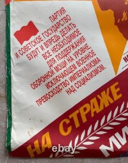 Two Sided Rare Vintage USSR Russian Avant-Garde Soviet Army Propaganda Poster