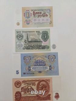 USSR CCCP Russian 1-1000 Rubles 10 Banknote Set Soviet Era Currency Paper Money