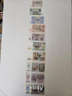 USSR CCCP Russian 1-1000 Rubles 10 Banknote Set Soviet Era Currency Paper Money