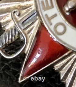 USSR Russian Soviet Silver Medal Badge Order of the Patriotic War Original