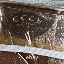 USSR Russian Soviet metal cigarette case? Osmos Soviet satellites of the? Arth