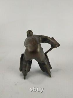 USSR Russian Soviet propaganda sport Hockey Player sculpture statue