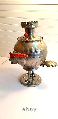 USSR Soviet RUSSIAN SAMOVAR ROOSTER Electric Boiler Urn 1988