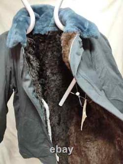 USSR Soviet Russian Army BEKESHA Sheepskin Military Winter Coat TULUP, Size 56