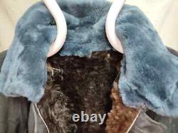 USSR Soviet Russian Army BEKESHA Sheepskin Military Winter Coat TULUP, Size 56