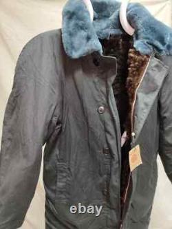 USSR Soviet Russian Army BEKESHA Sheepskin Military Winter Coat TULUP, Size 56