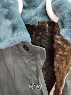 USSR Soviet Russian Army BEKESHA Sheepskin Military Winter Coat TULUP, Size 56