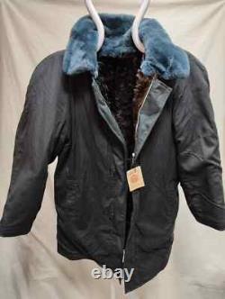 USSR Soviet Russian Army BEKESHA Sheepskin Military Winter Coat TULUP, Size 56