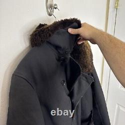 USSR Soviet Russian BEKESHA Sheepskin Military Winter Coat TULUP Men 54 XL/2XL