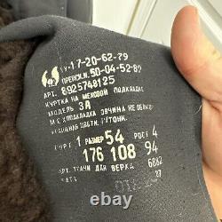 USSR Soviet Russian BEKESHA Sheepskin Military Winter Coat TULUP Men 54 XL/2XL