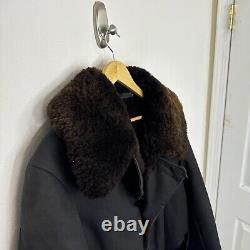 USSR Soviet Russian BEKESHA Sheepskin Military Winter Coat TULUP Men 54 XL/2XL