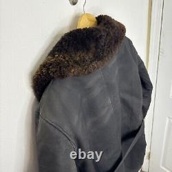 USSR Soviet Russian BEKESHA Sheepskin Military Winter Coat TULUP Men 54 XL/2XL