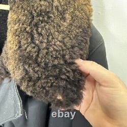 USSR Soviet Russian BEKESHA Sheepskin Military Winter Coat TULUP Men 54 XL/2XL