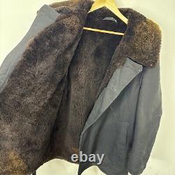 USSR Soviet Russian BEKESHA Sheepskin Military Winter Coat TULUP Men 54 XL/2XL