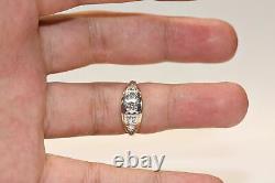 USSR Soviet Russian Gold Ring With Genuine Yakutia Diamonds 14K 583 0.93 carat