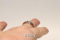 USSR Soviet Russian Gold Ring With Genuine Yakutia Diamonds 14K 583 0.93 carat